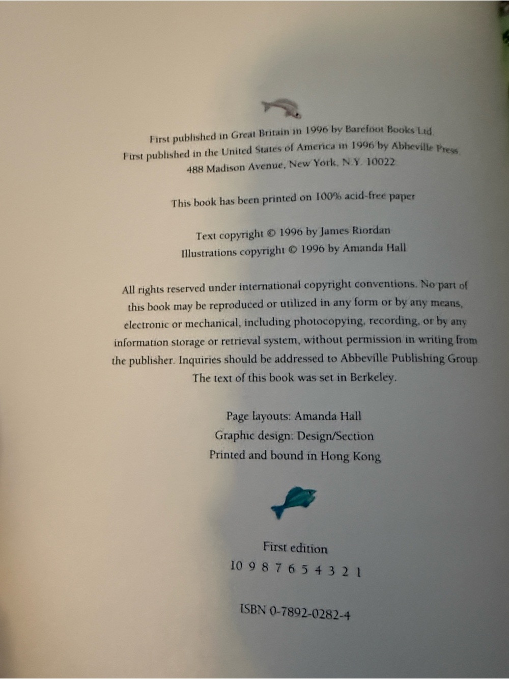 Stories from the Sea First Edition 1996 Hardcover Dust Jacket Amanda Hall - Picture 2 of 5